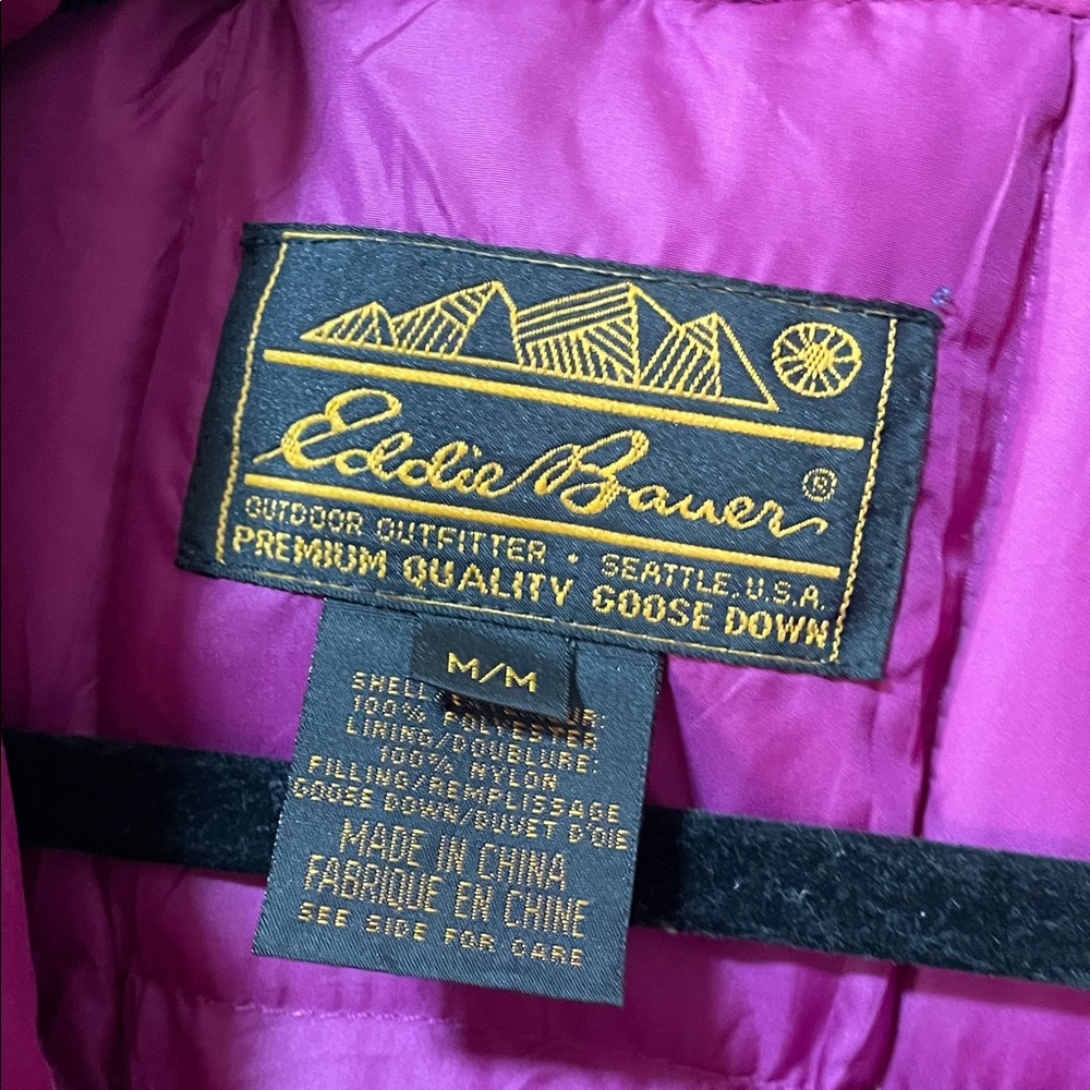 Eddie Bauer Fuchsia Goose Down Jacket - Picture 3 of 14